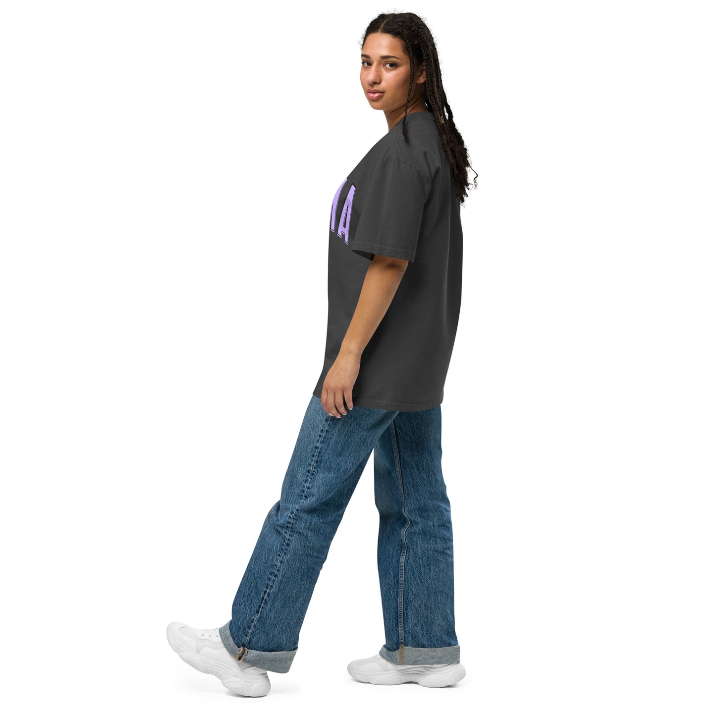 Oversized Mama T-shirt - Purple