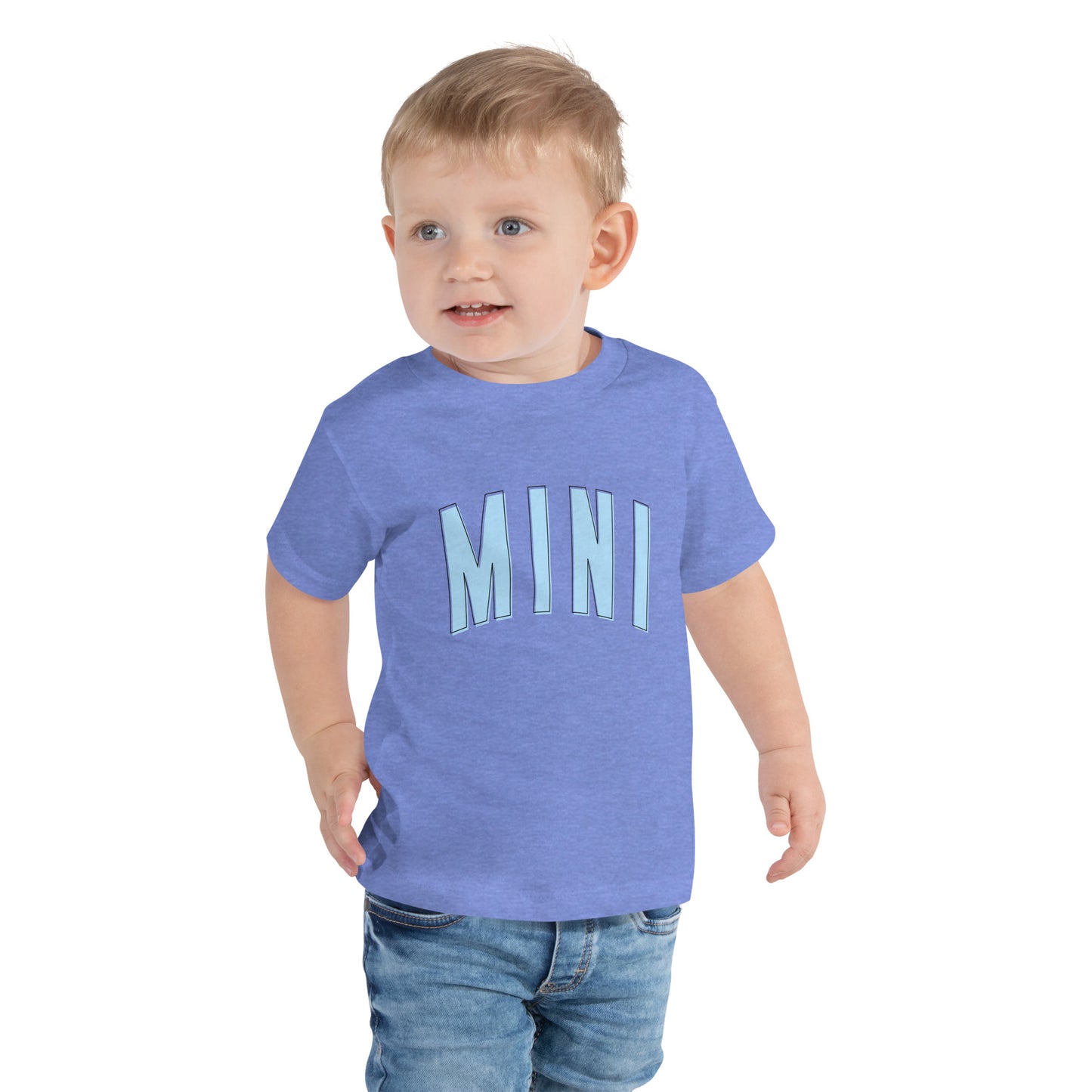 Mini Daisy - Toddler Short Sleeve Tee (Blue Letters)