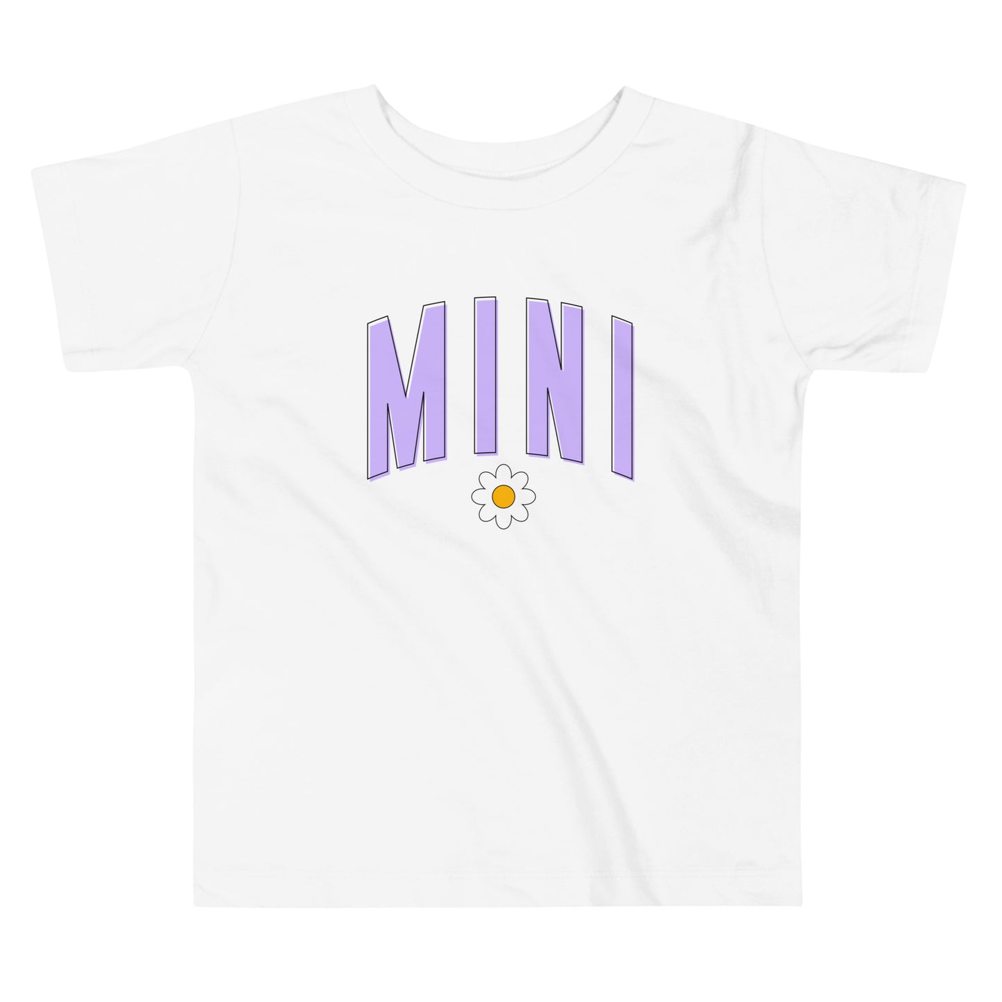 Mini Daisy - Toddler Short Sleeve Tee (Purple Letters)