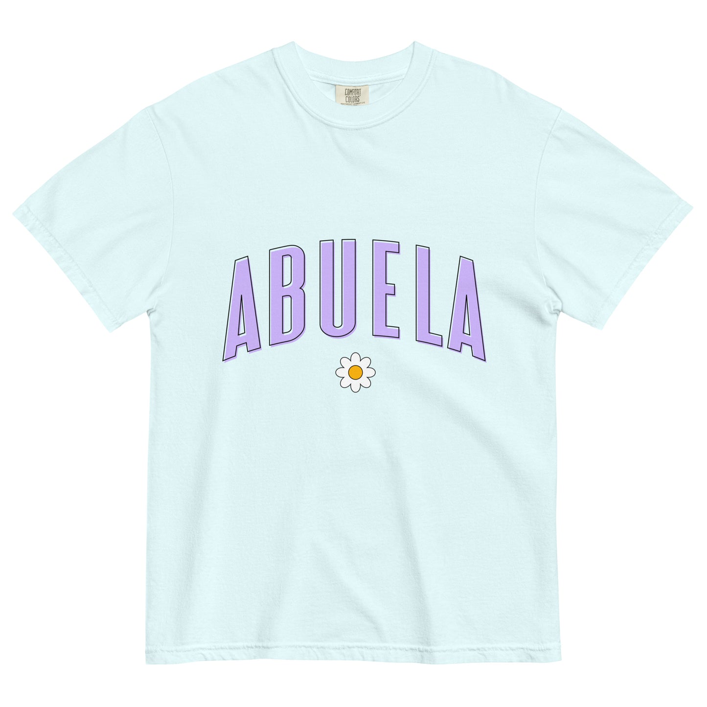 Daisy Abuela Heavyweight T-shirt - Purple Letters