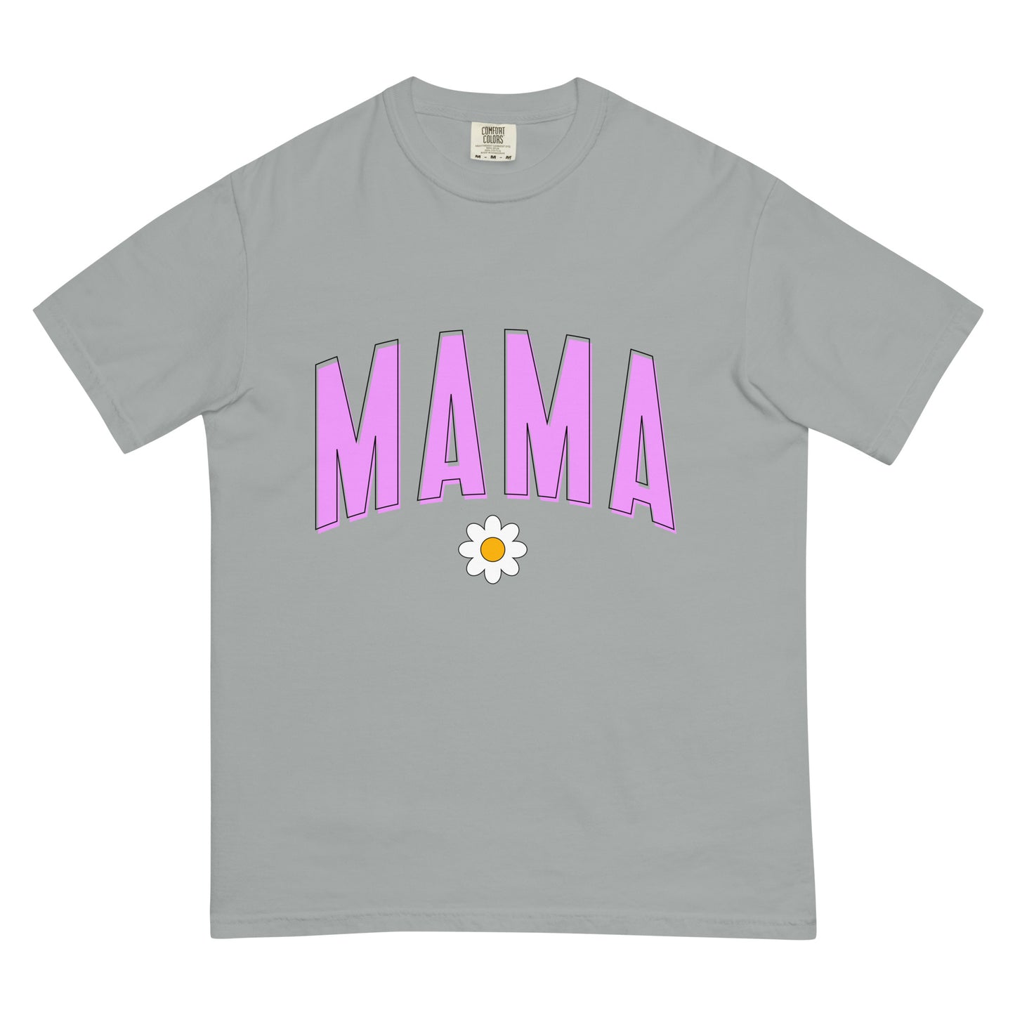 Mama Daisy Heavyweight t-shirt - Pink Letters