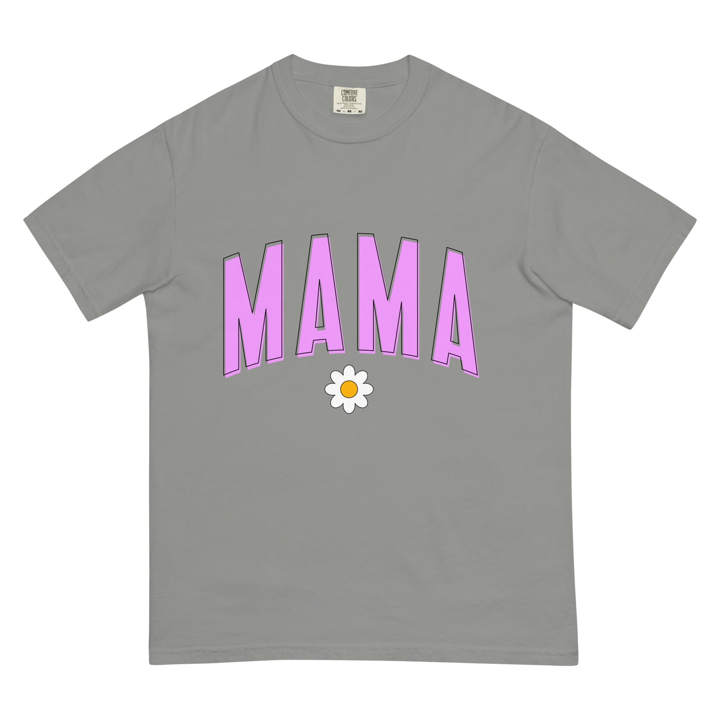 Mama Daisy Heavyweight t-shirt - Pink Letters