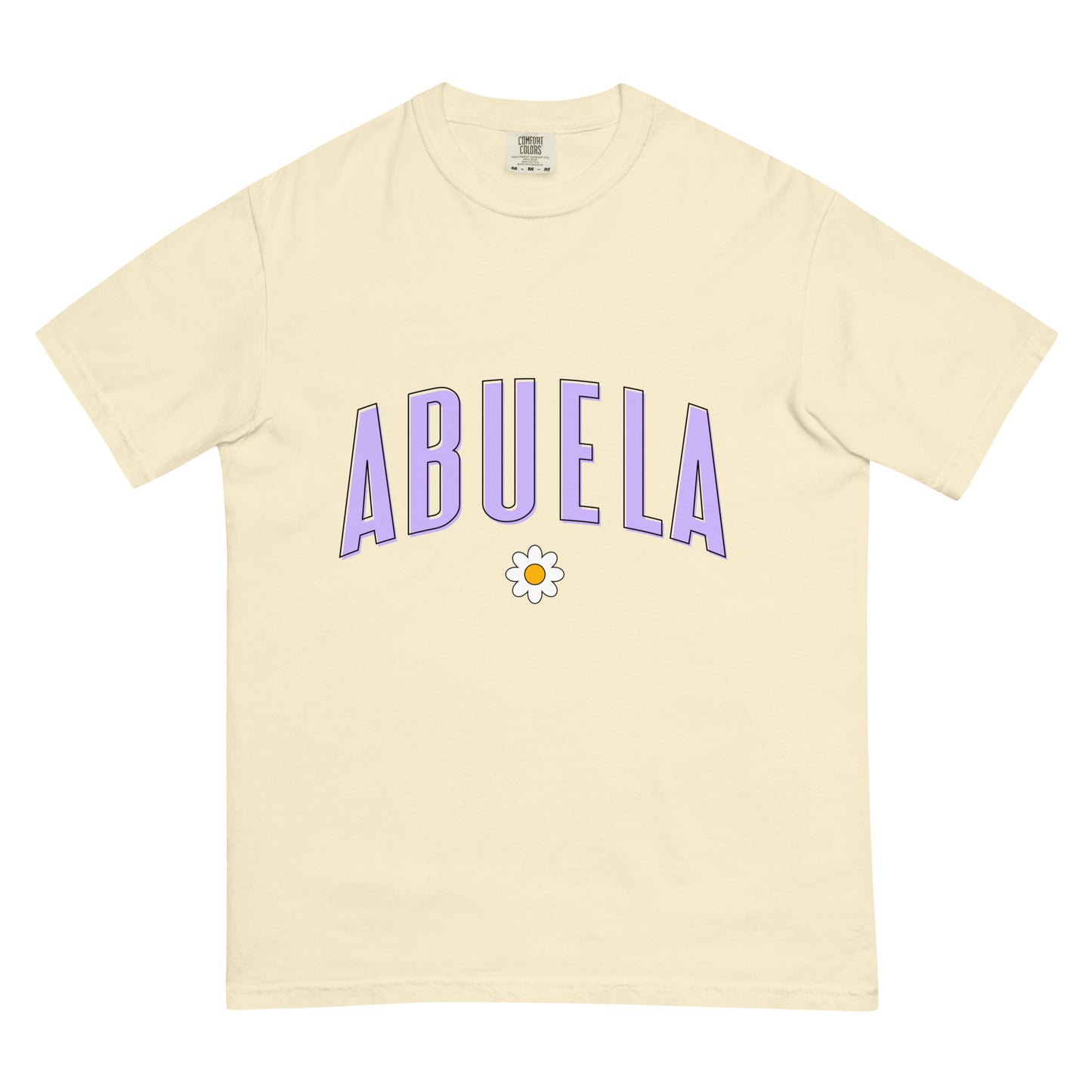 Daisy Abuela Heavyweight T-shirt - Purple Letters