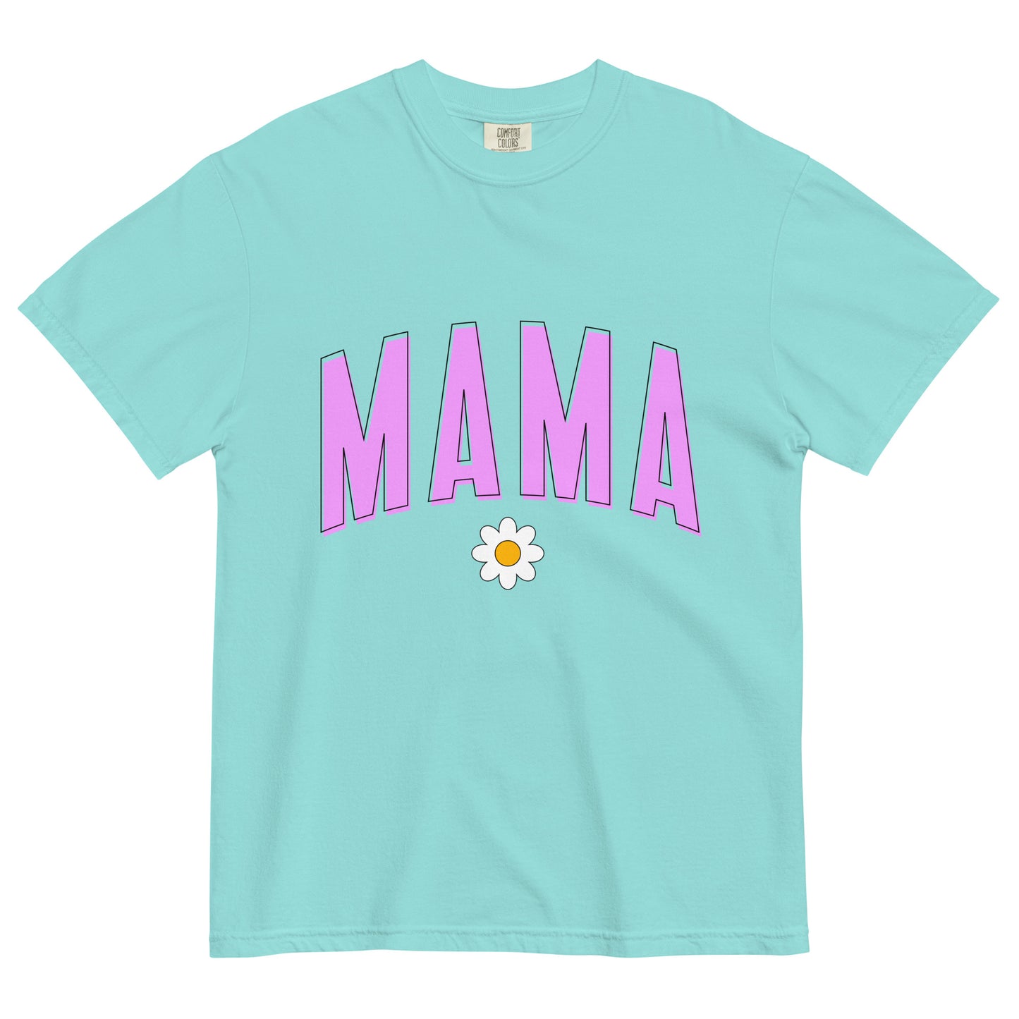 Mama Daisy Heavyweight t-shirt - Pink Letters
