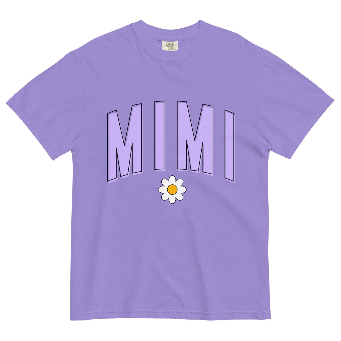 Daisy Mimi Heavyweight T-shirt - Purple Letters