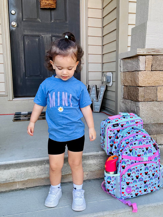 Mini Daisy - Toddler Short Sleeve Tee (Purple Letters)