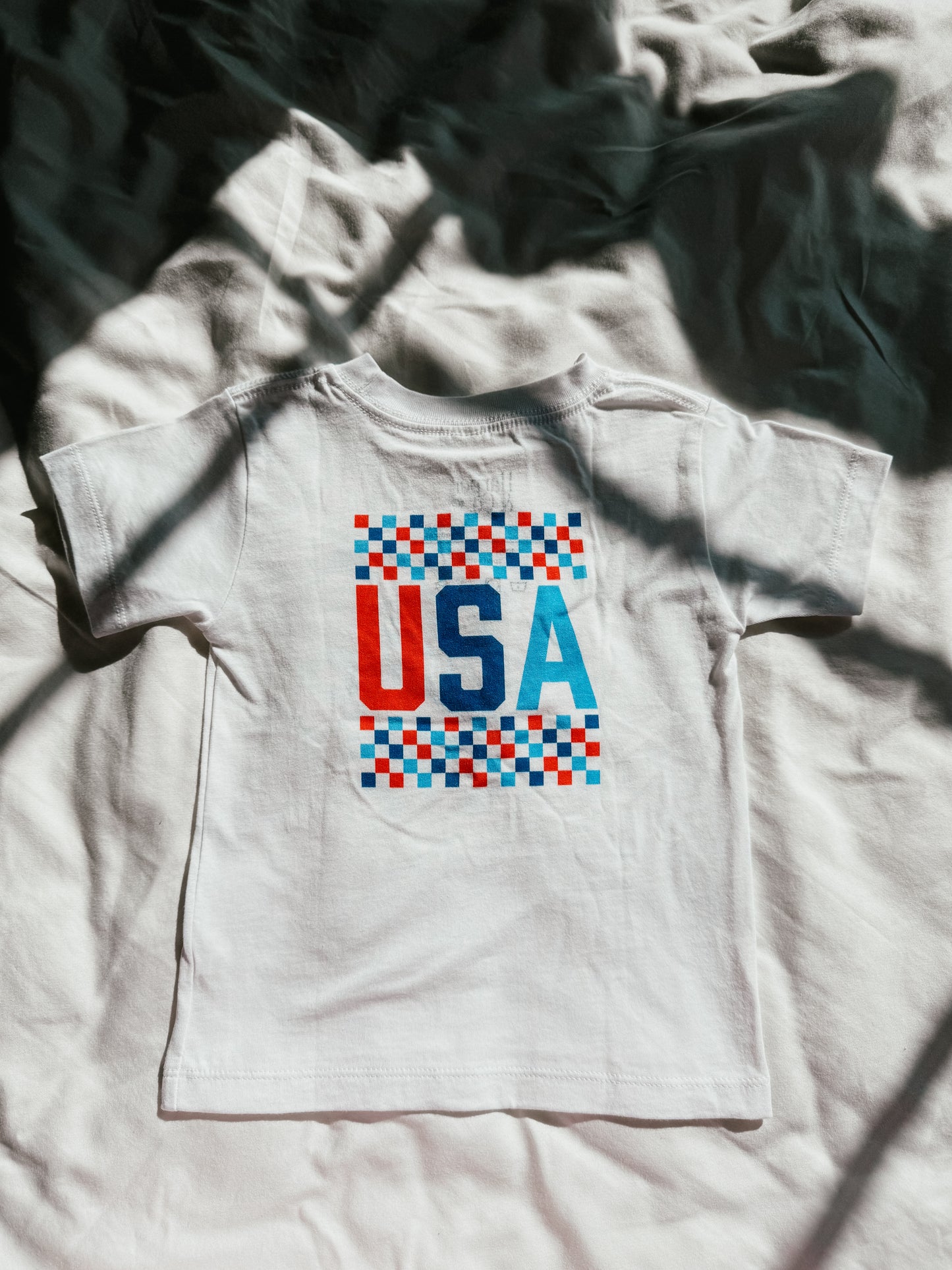 USA Checkered - Toddler Short Sleeve Tee