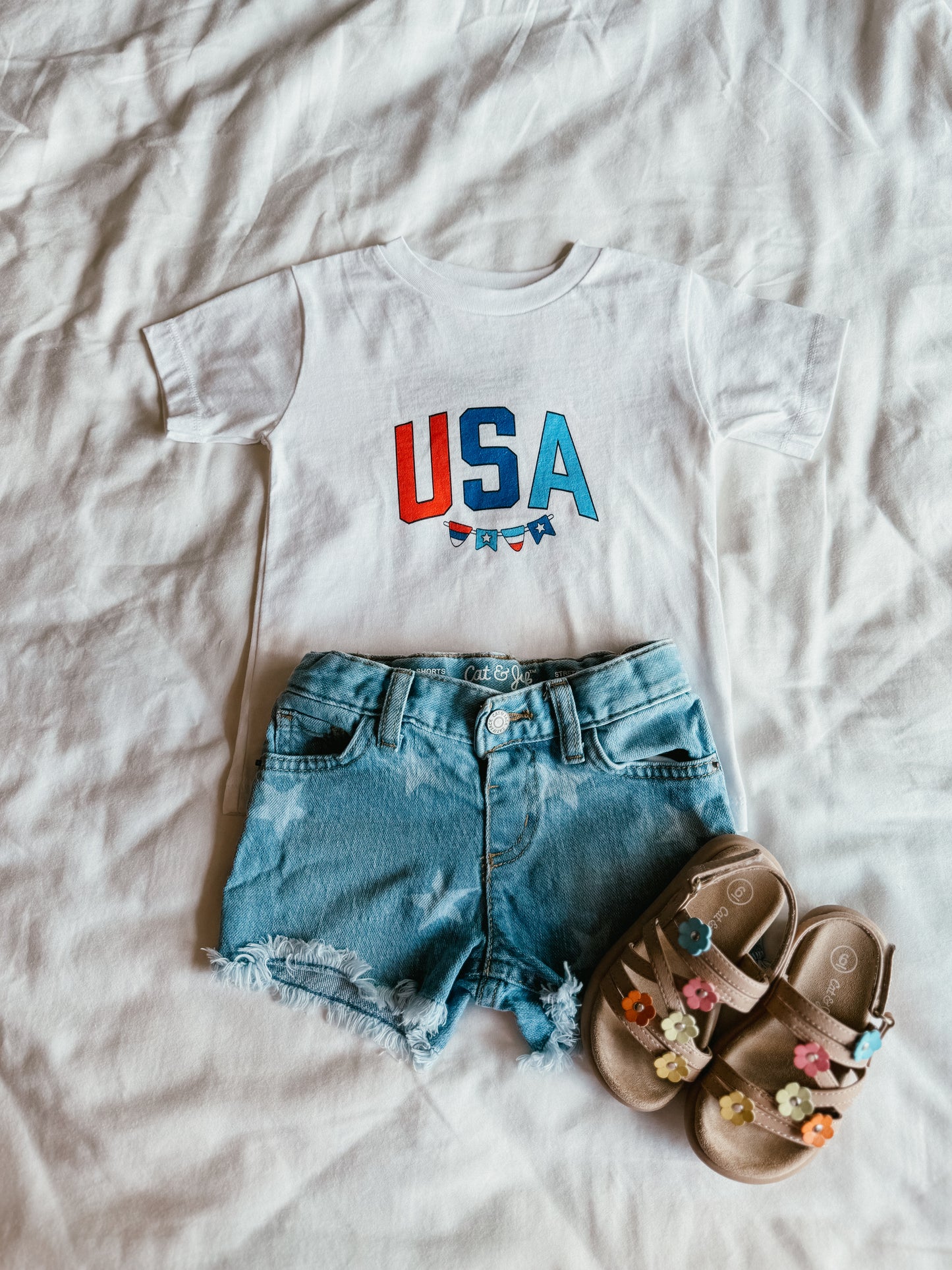 USA Checkered - Toddler Short Sleeve Tee