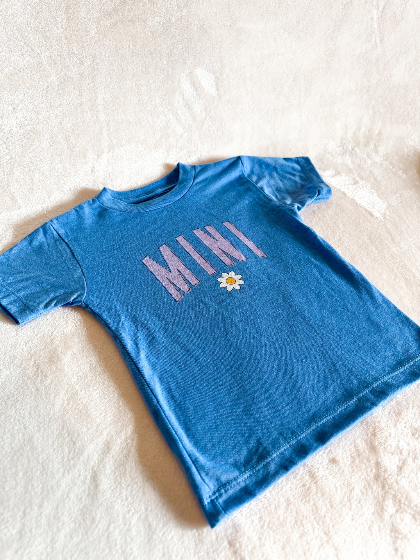 Mini Daisy - Toddler Short Sleeve Tee (Purple Letters)