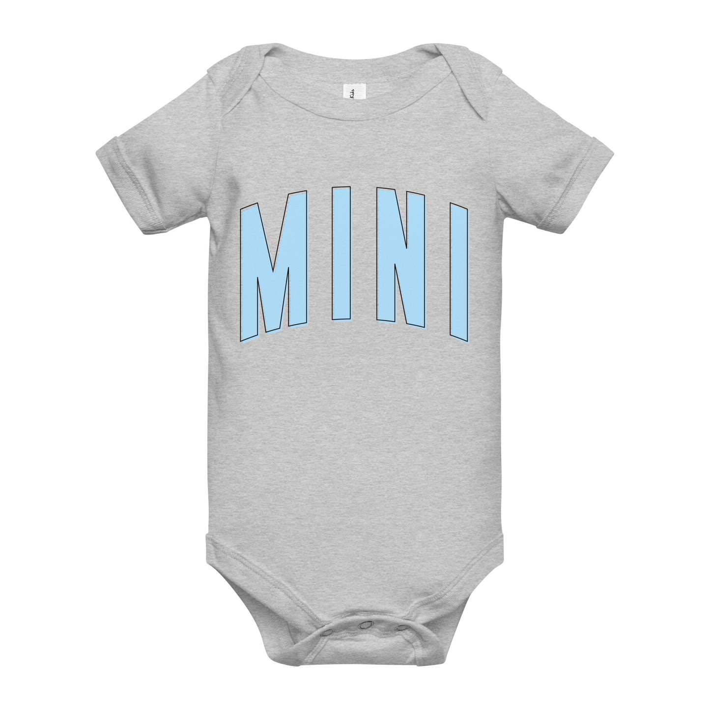 Mini - Baby short sleeve onesie (Blue letters)