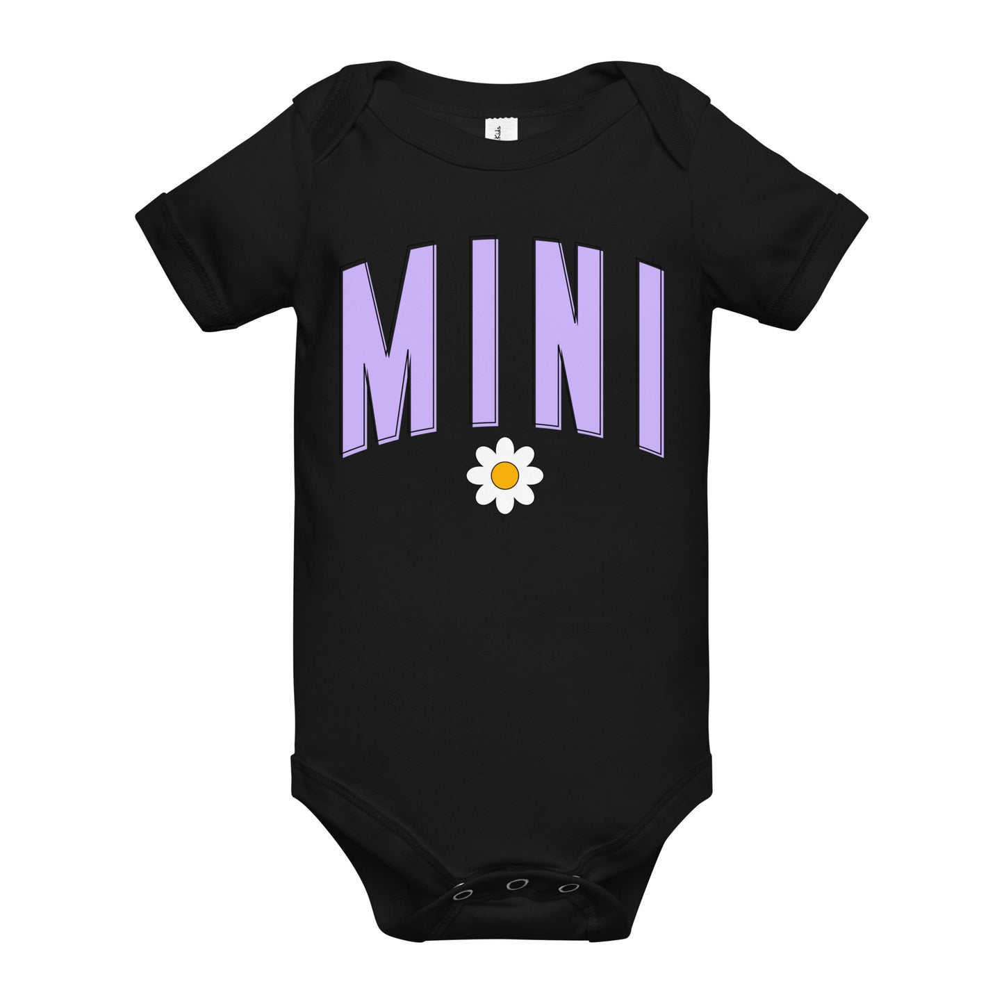 Mini - Baby short sleeve onesie (Pink letters)