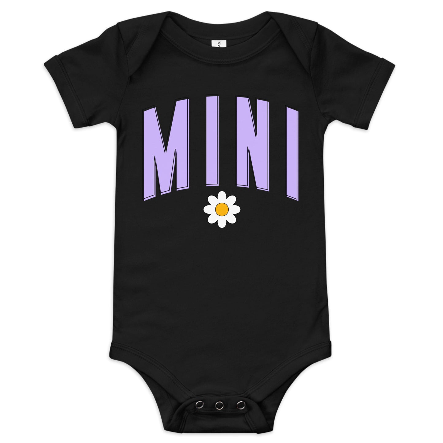 Mini - Baby short sleeve onesie (Pink letters)