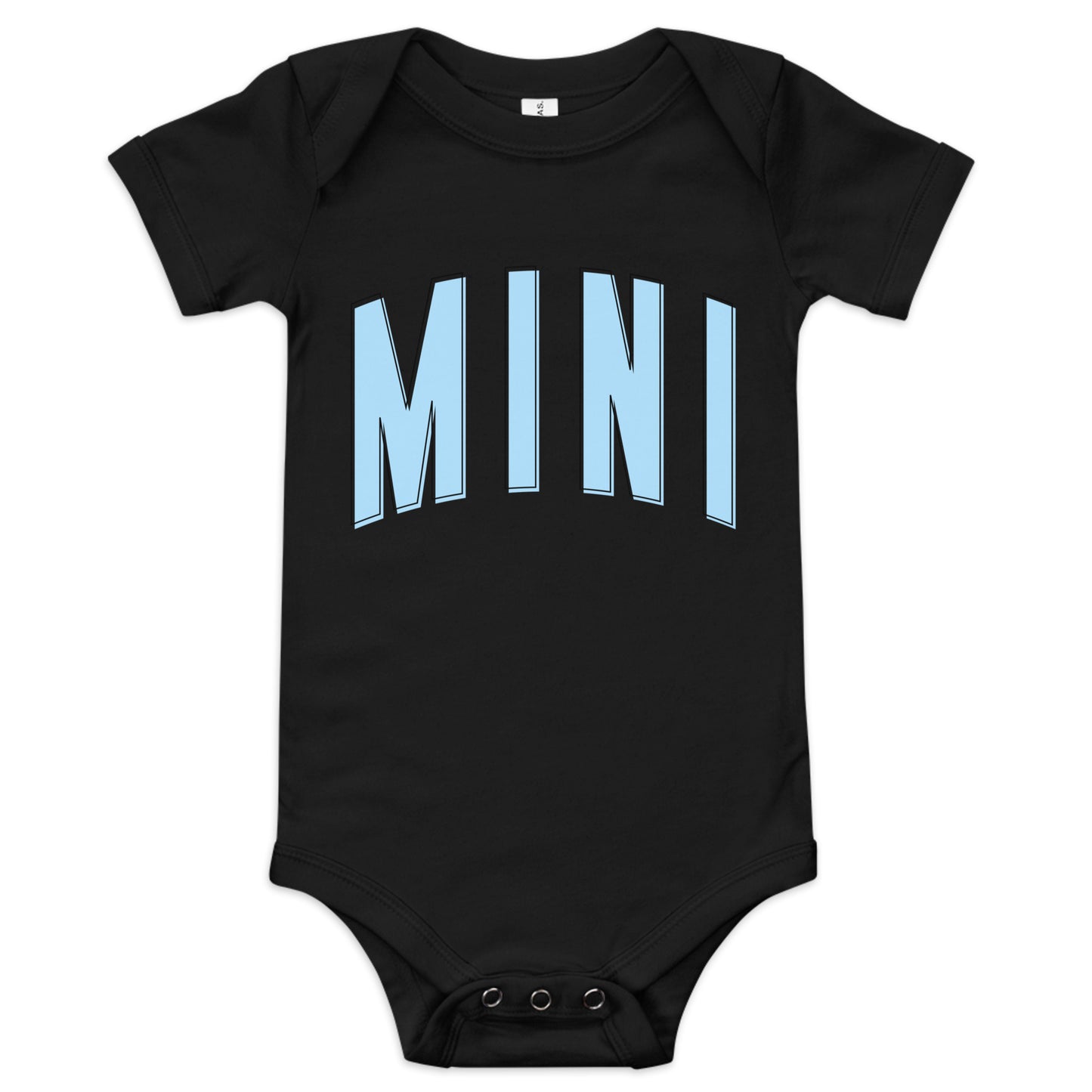 Mini - Baby short sleeve onesie (Blue letters)