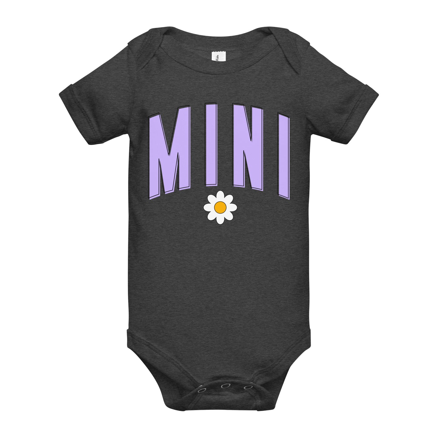 Mini - Baby short sleeve onesie (Pink letters)