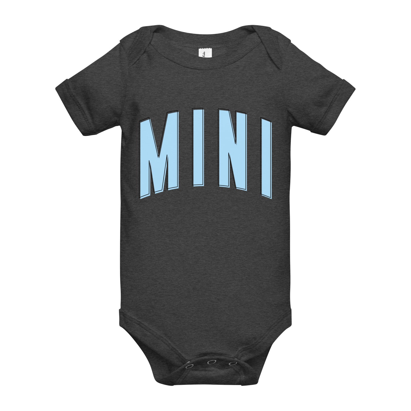 Mini - Baby short sleeve onesie (Blue letters)