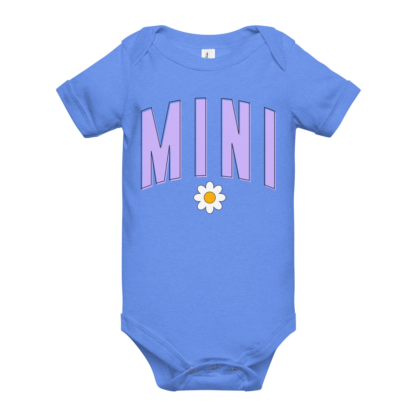 Mini - Baby short sleeve onesie (Pink letters)