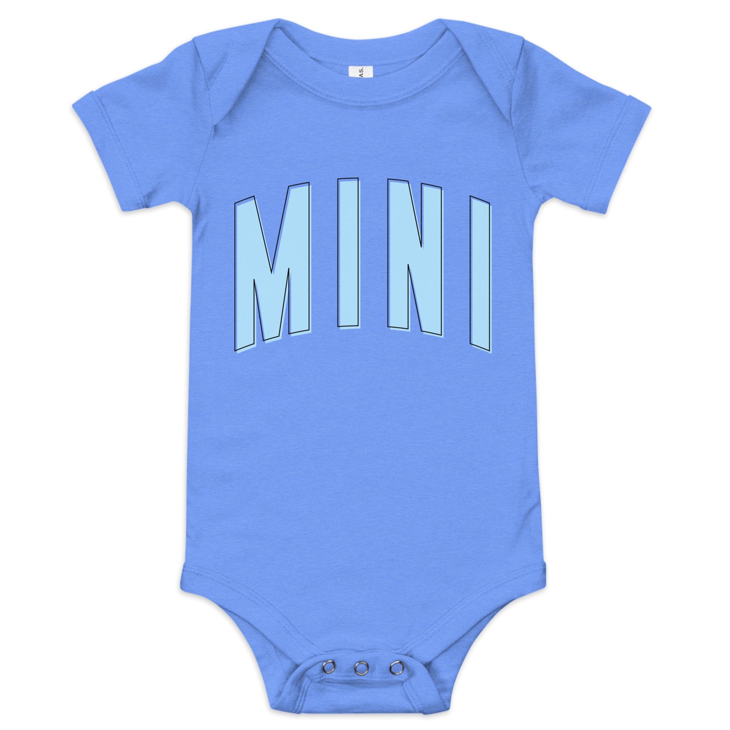 Mini - Baby short sleeve onesie (Blue letters)