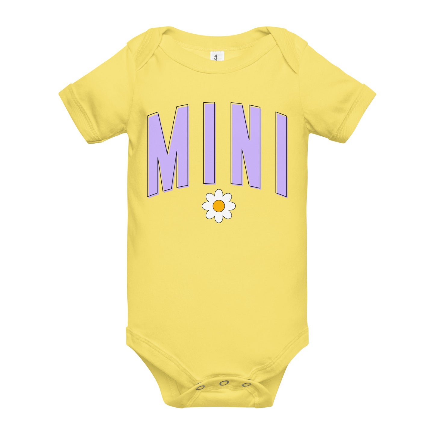 Mini - Baby short sleeve onesie (Pink letters)