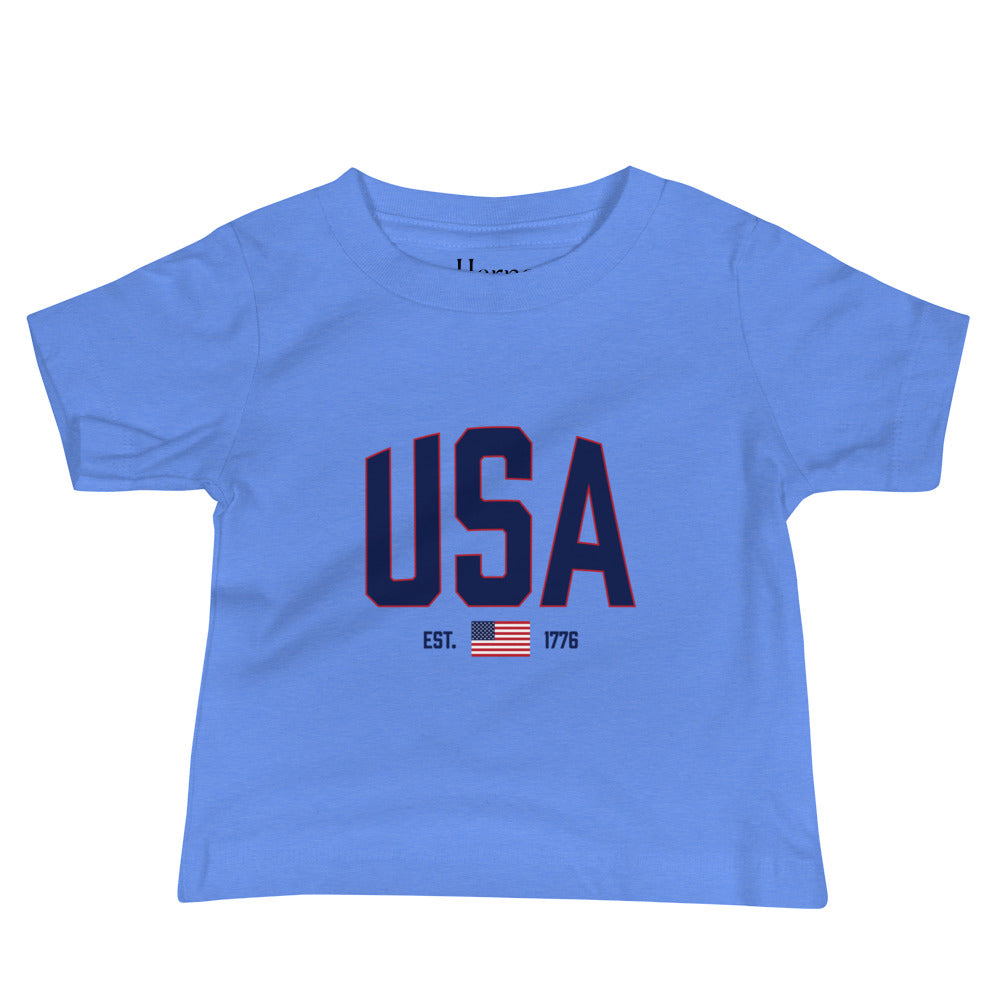 USA Est. 1776 (Blue) - Baby Jersey Short Sleeve Tee