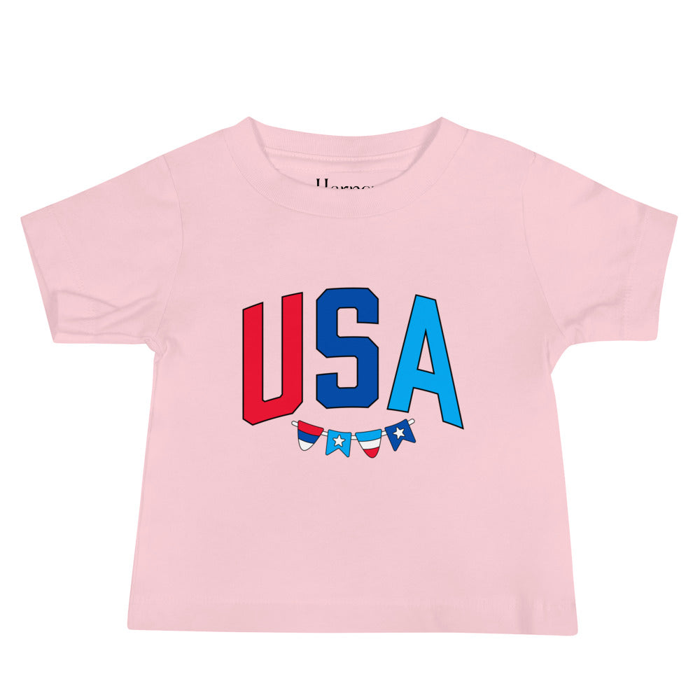 USA Checkered - Baby Jersey Short Sleeve Tee