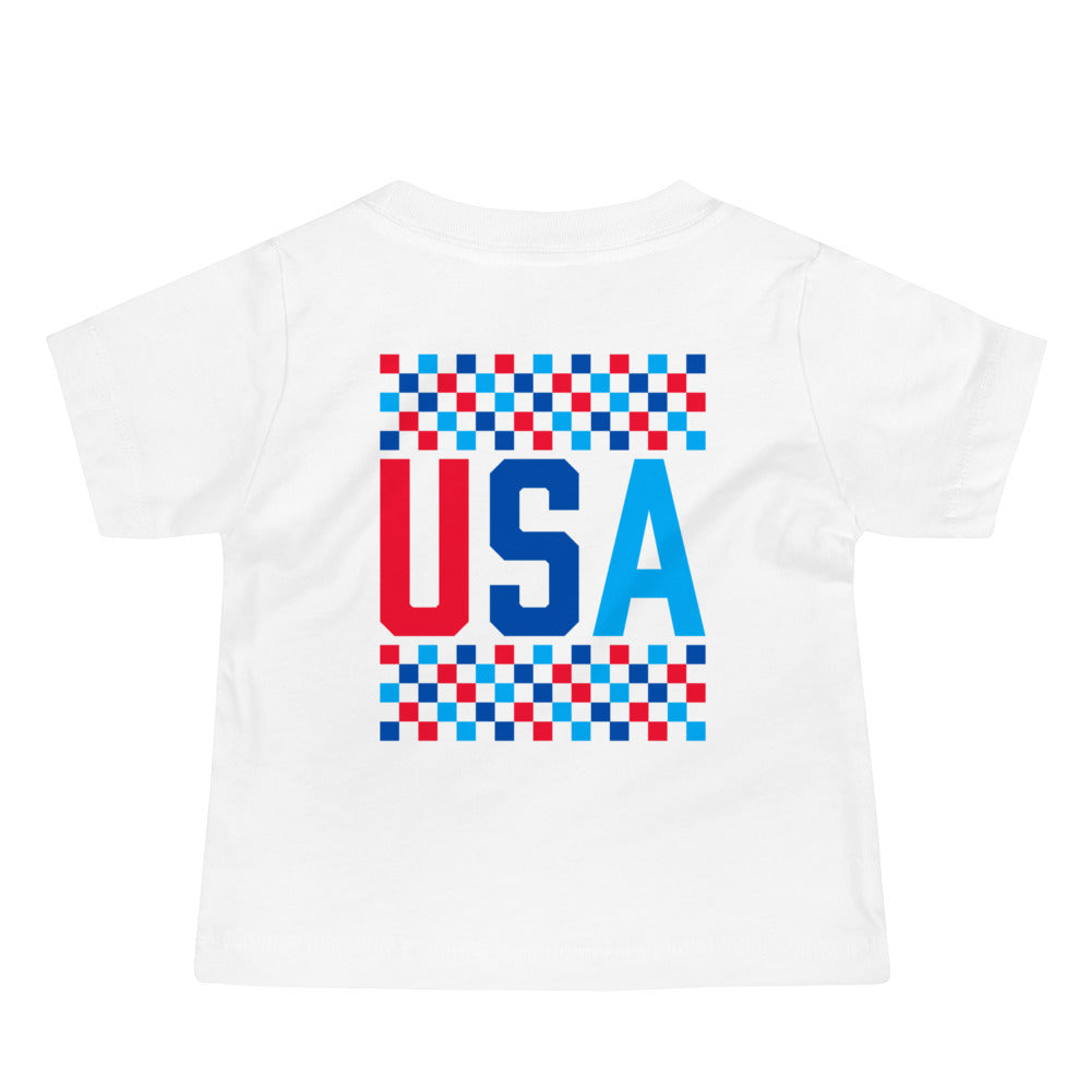 USA Checkered - Baby Jersey Short Sleeve Tee