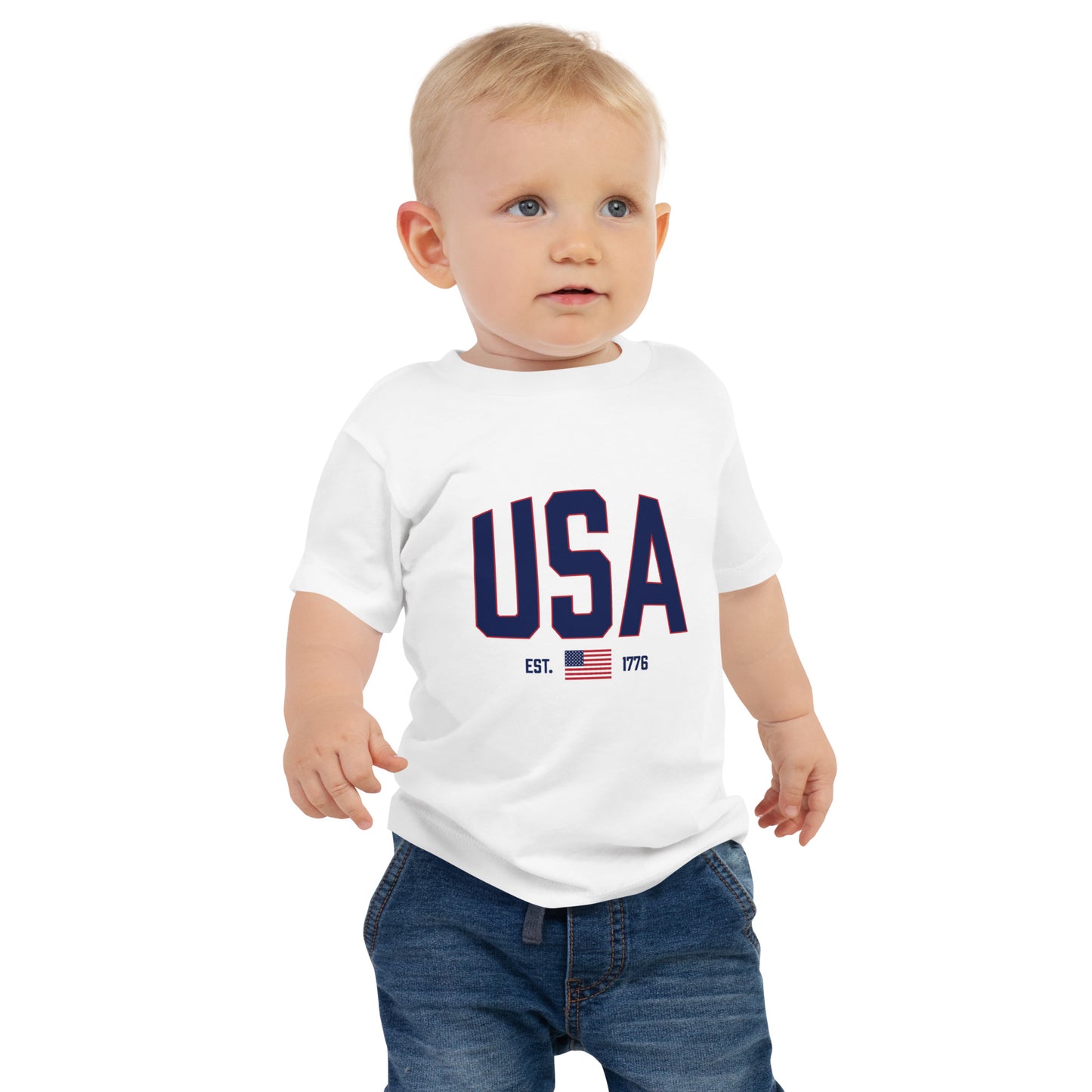 USA Est. 1776 (Blue) - Baby Jersey Short Sleeve Tee