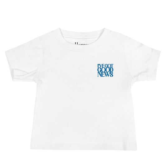 Good News JLY (Blue Letters) - Baby Jersey Short Sleeve Tee