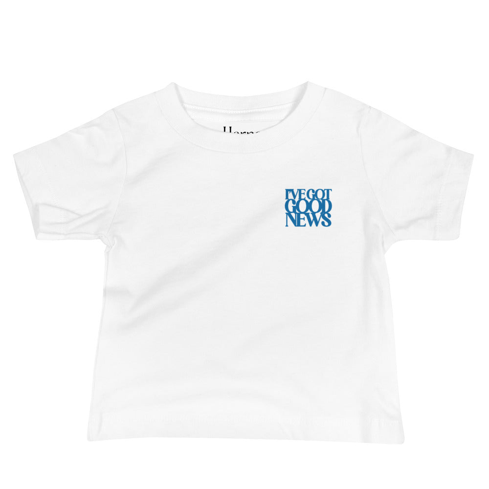 Good News JLY (Blue Letters) - Baby Jersey Short Sleeve Tee