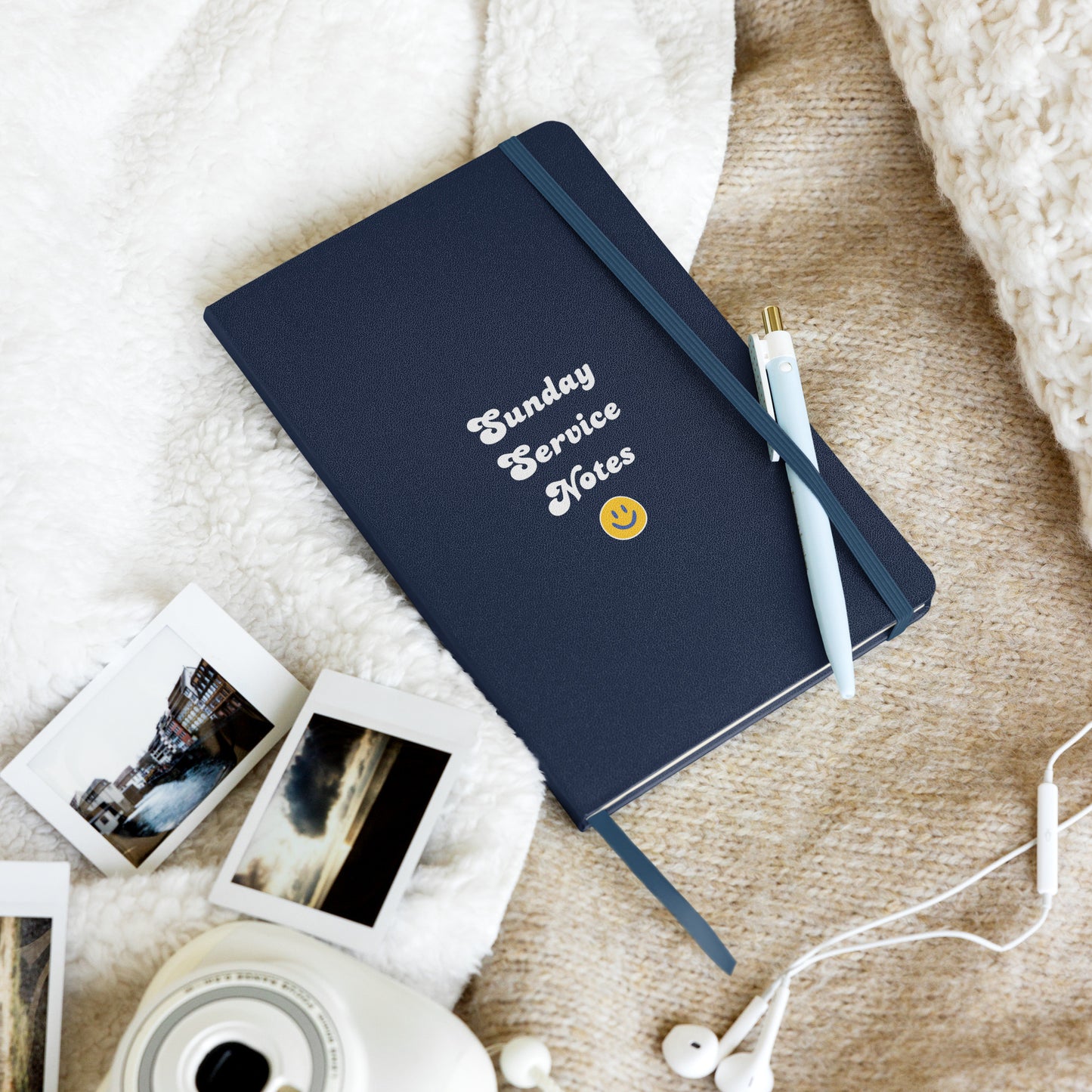 Smiley Sunday Service Notes - Hardcover bound notebook