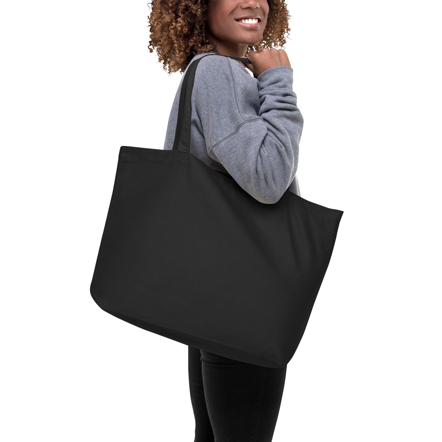 Granny Club - Large Organic Tote Bag (Black)