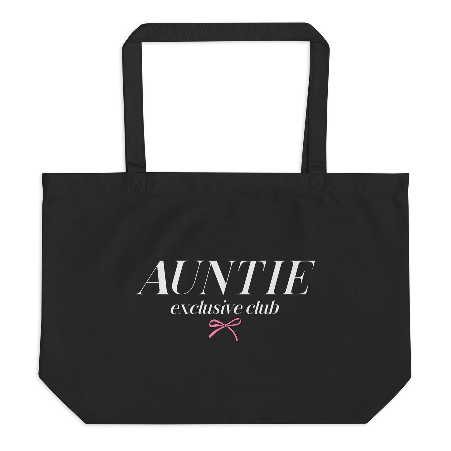 Auntie Club - Large Organic Tote Bag (Black)