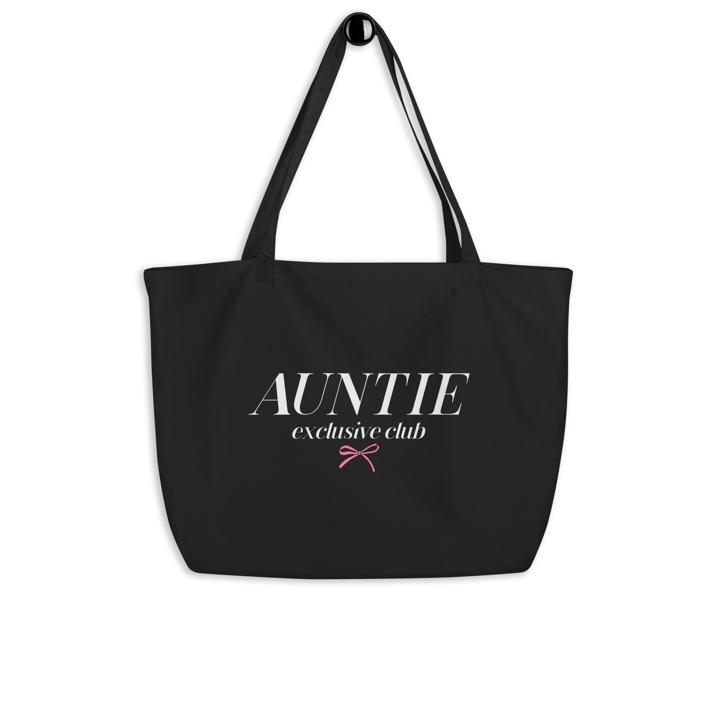 Auntie Club - Large Organic Tote Bag (Black)