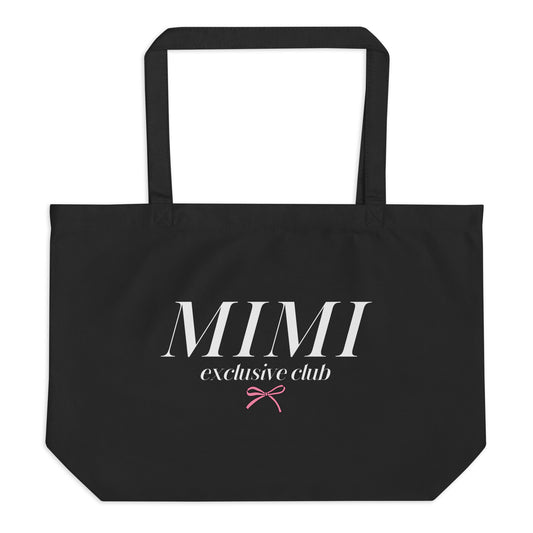 Mimi Club - Large Organic Tote Bag (Black)