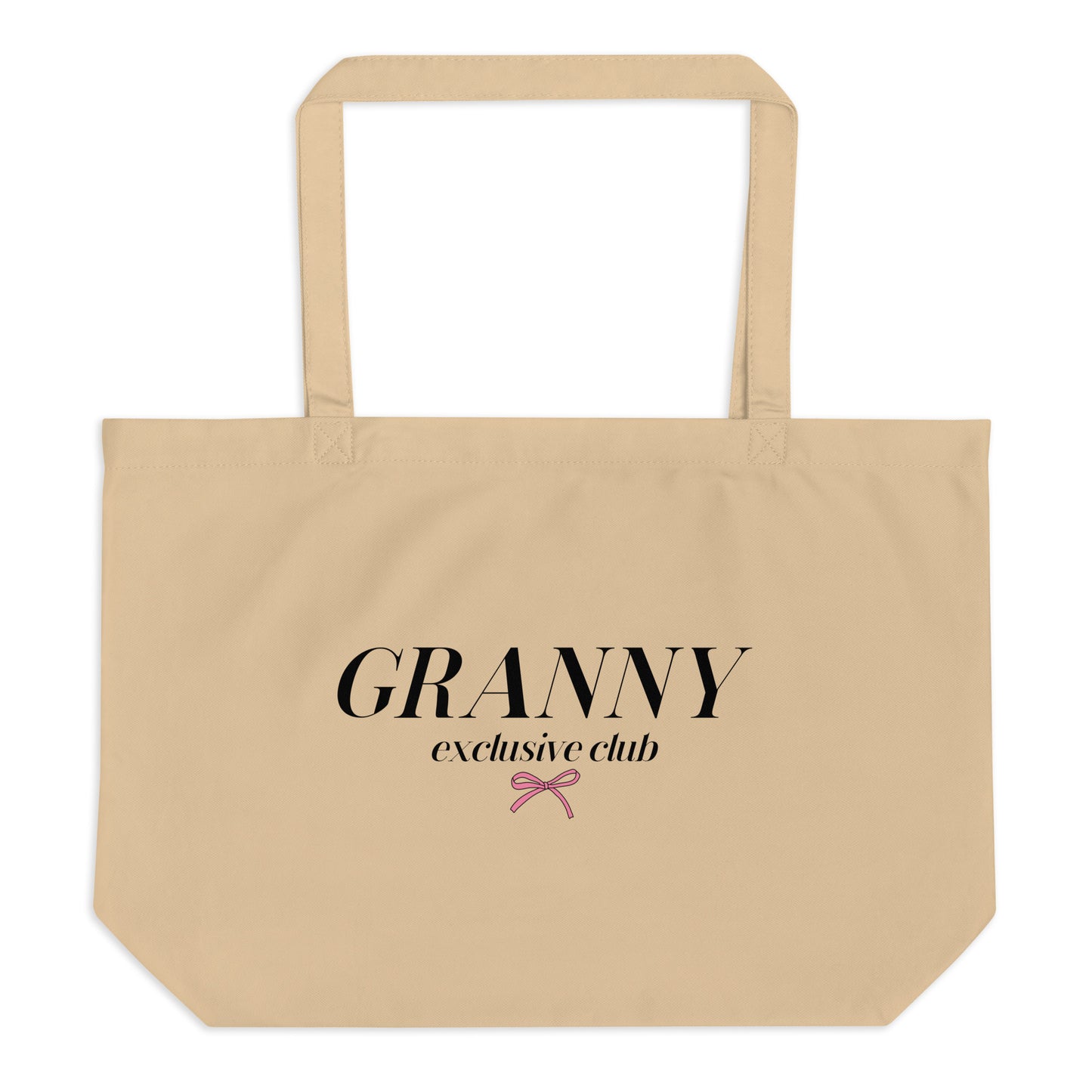 Granny Club - Large Organic Tote Bag (Beige)