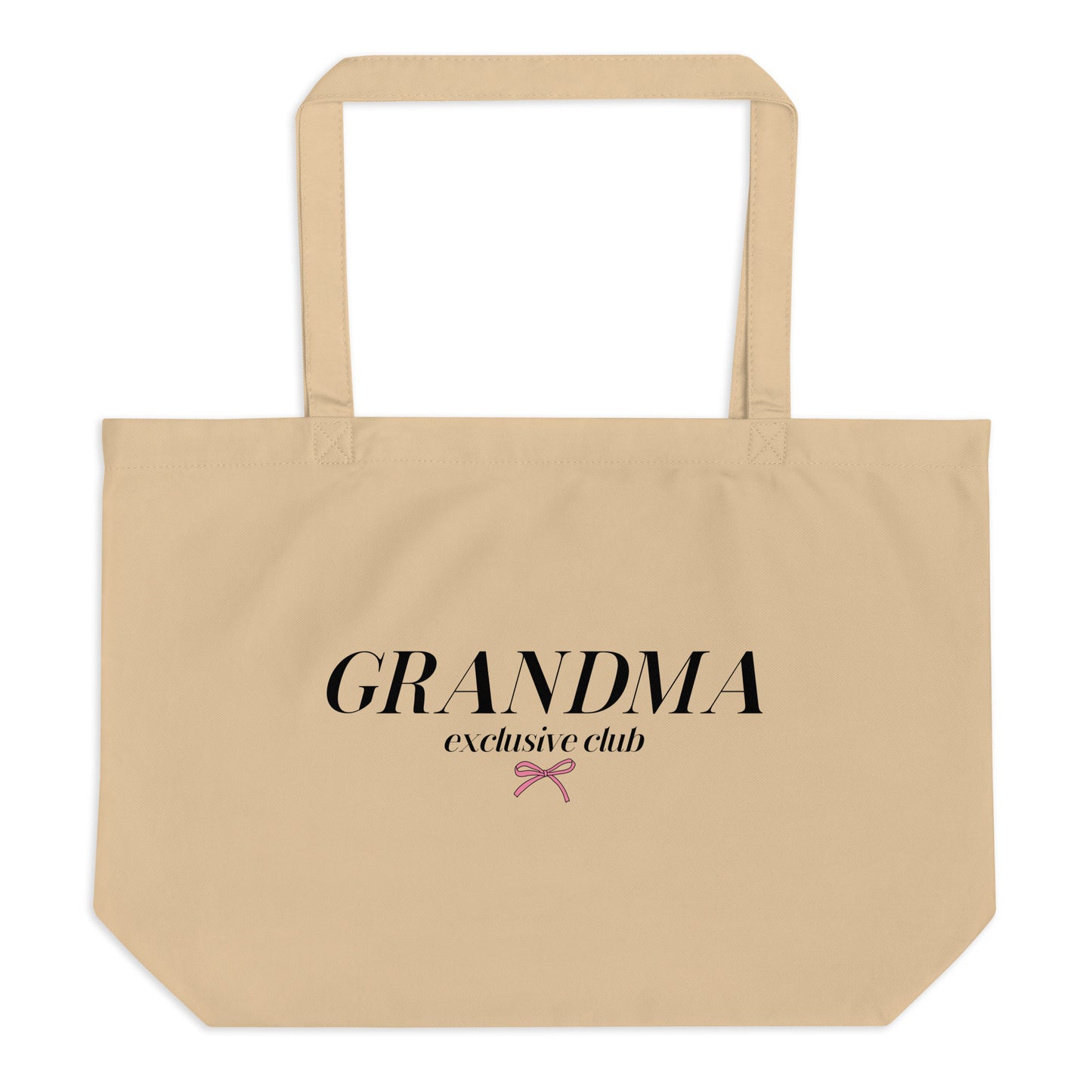 Grandma Club - Large Organic Tote Bag (Beige)