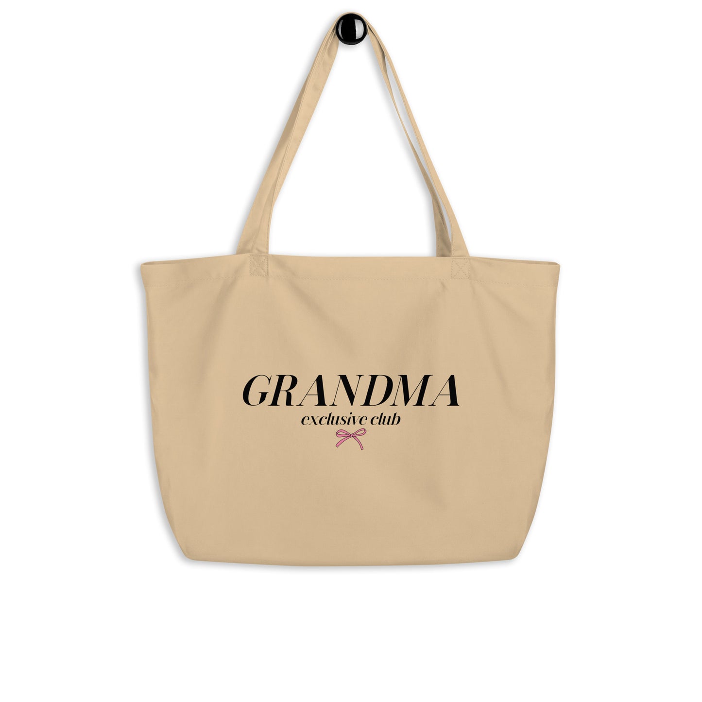 Grandma Club - Large Organic Tote Bag (Beige)