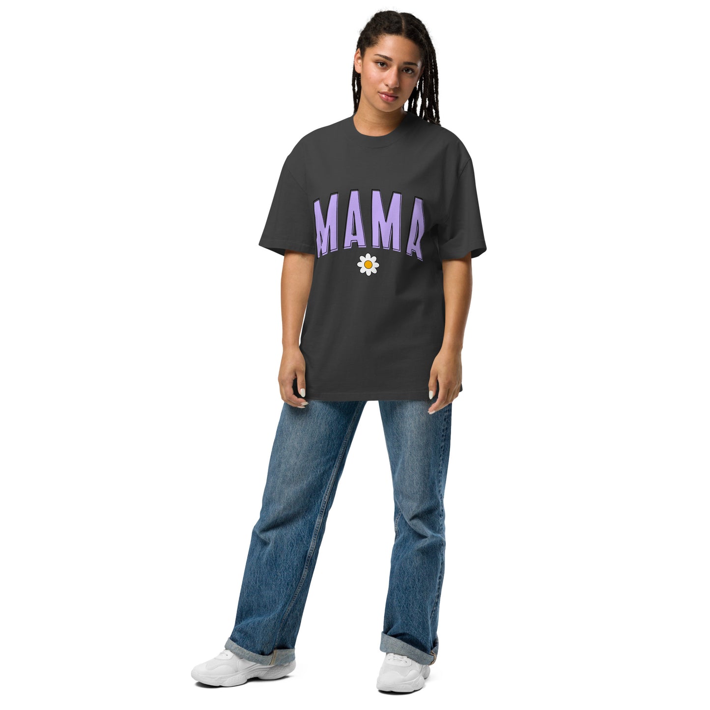 Oversized Mama T-shirt - Purple