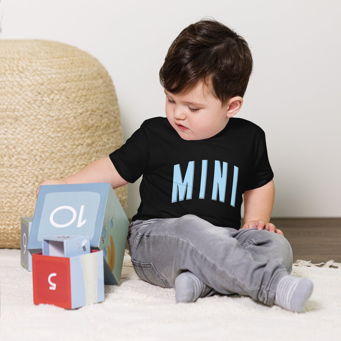 Mini Daisy - Toddler Short Sleeve Tee (Blue Letters)