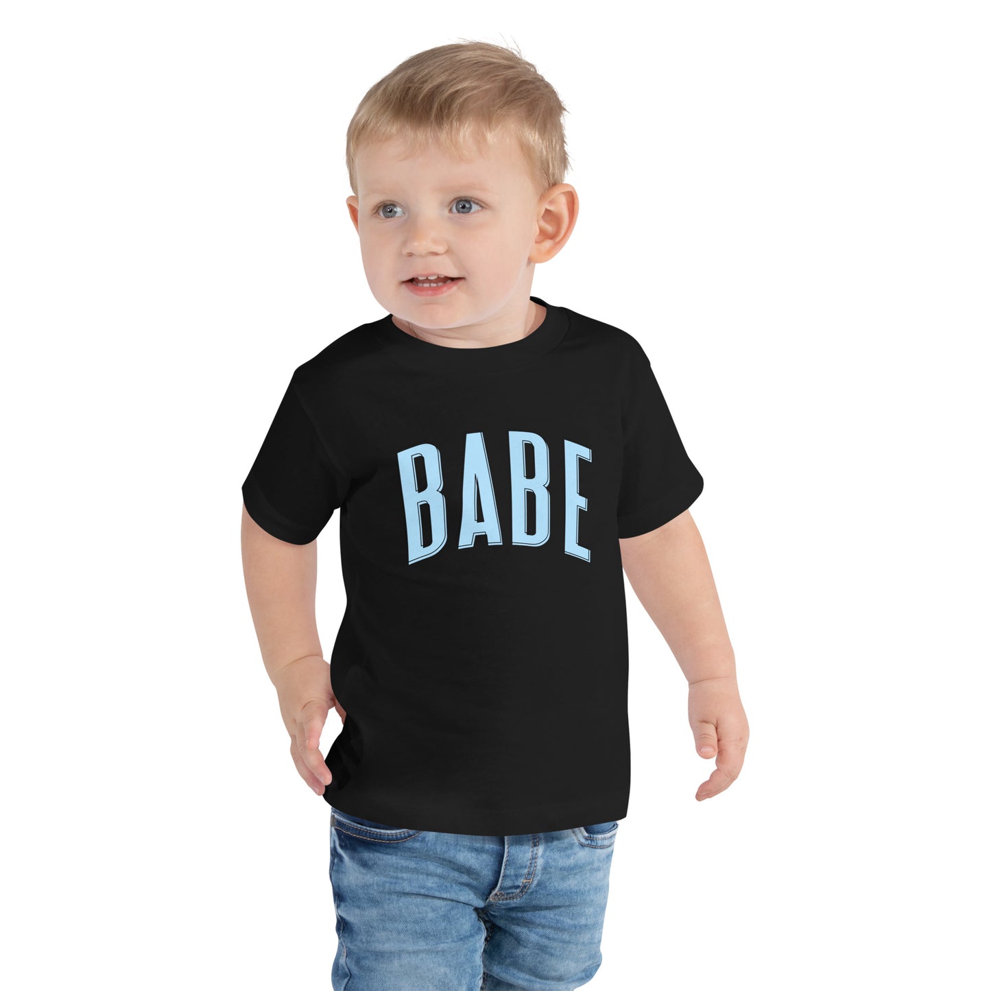 Babe - Toddler Short Sleeve Tee (Blue Letters)