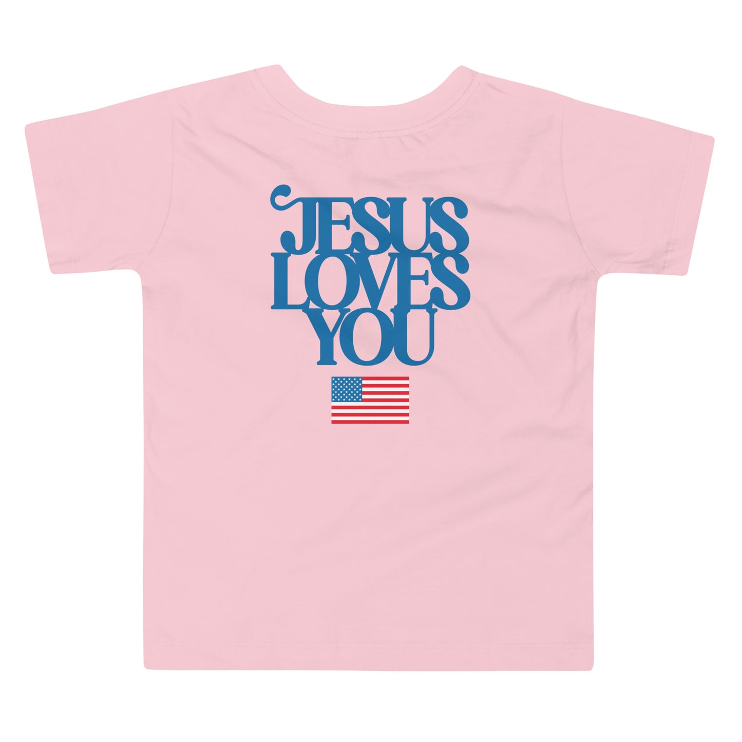 Patriotic Good News JLY (Blue Letters) - Toddler Short Sleeve Tee