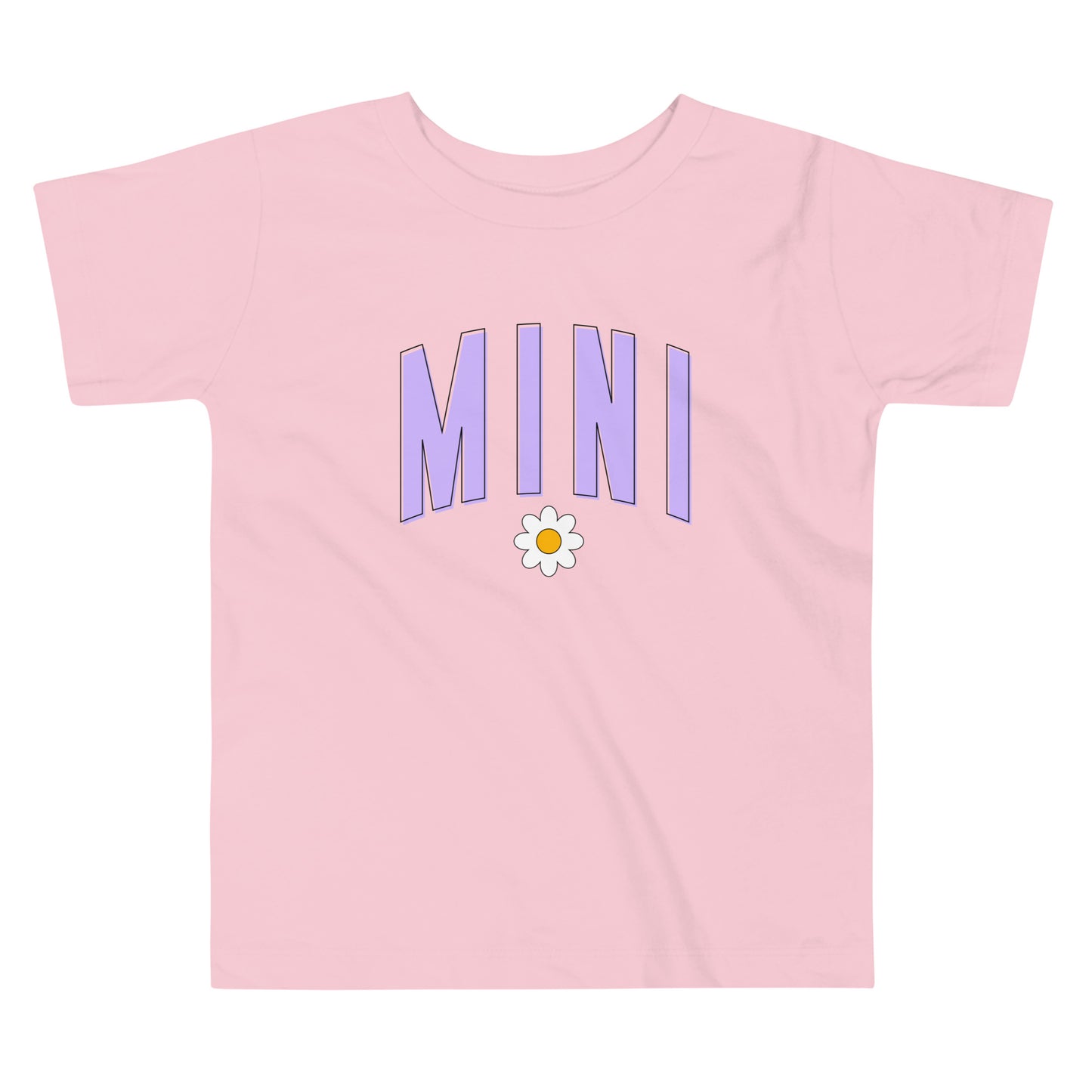 Mini Daisy - Toddler Short Sleeve Tee (Purple Letters)