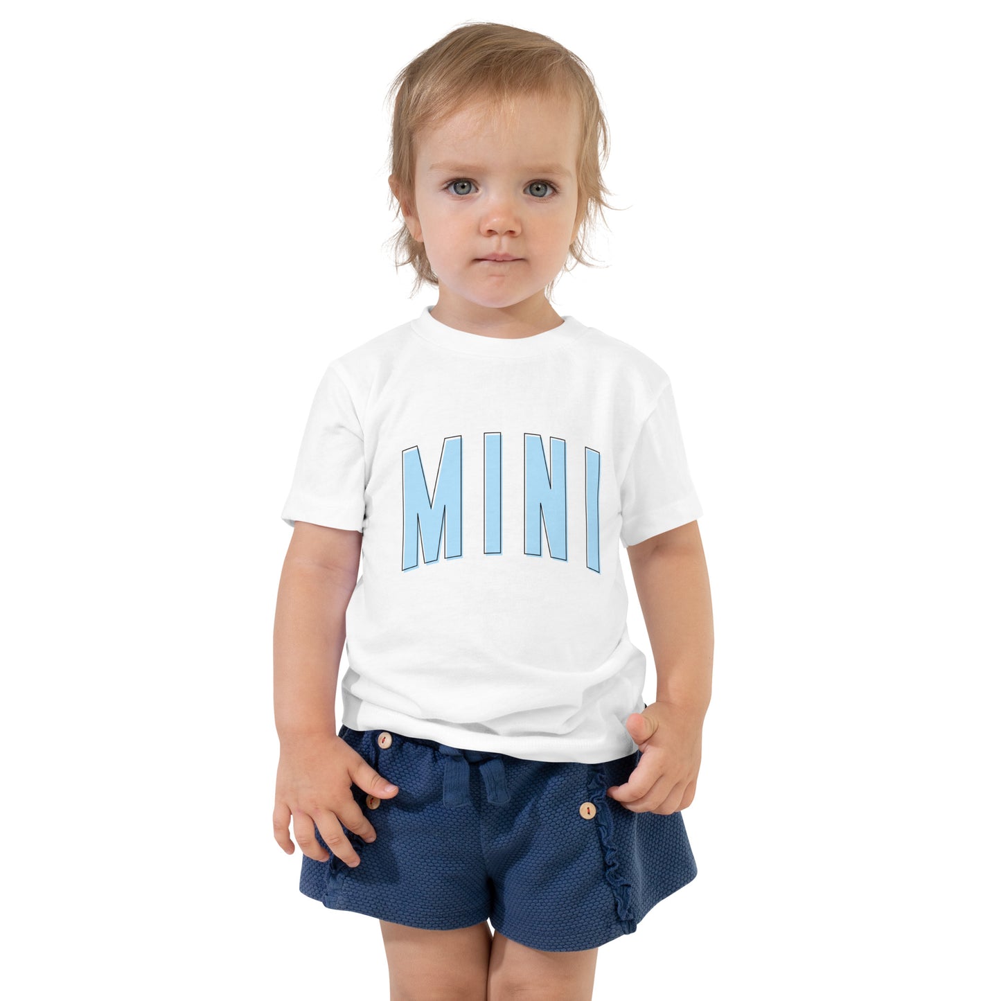 Mini Daisy - Toddler Short Sleeve Tee (Blue Letters)
