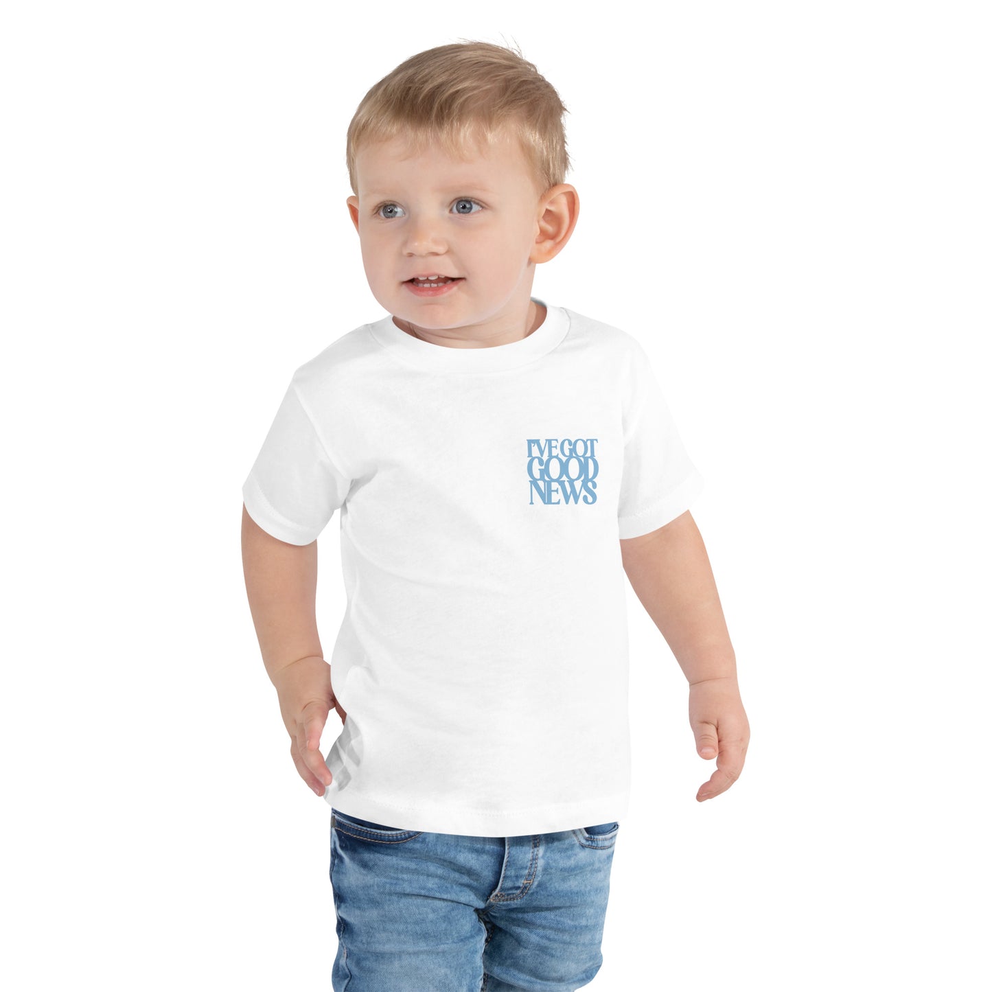 Good News JLY (Light Blue) - Toddler Short Sleeve Tee