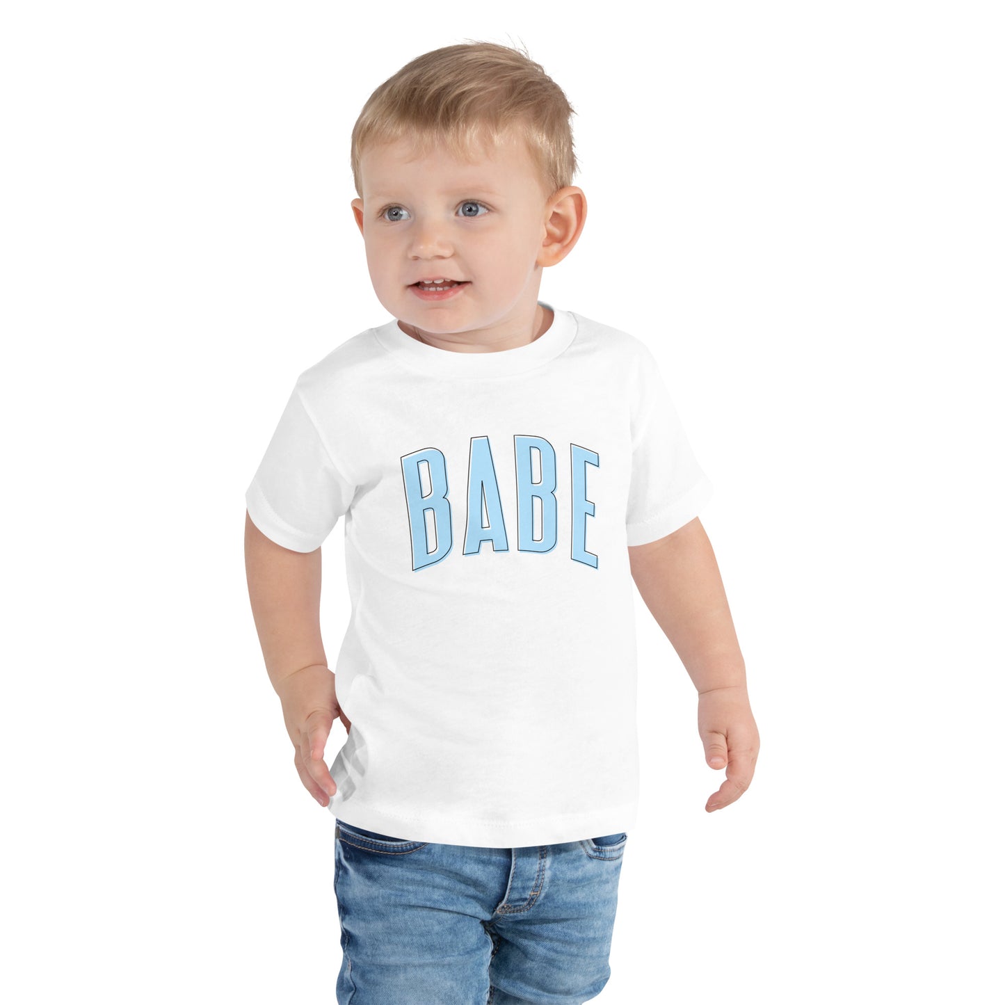 Babe - Toddler Short Sleeve Tee (Blue Letters)