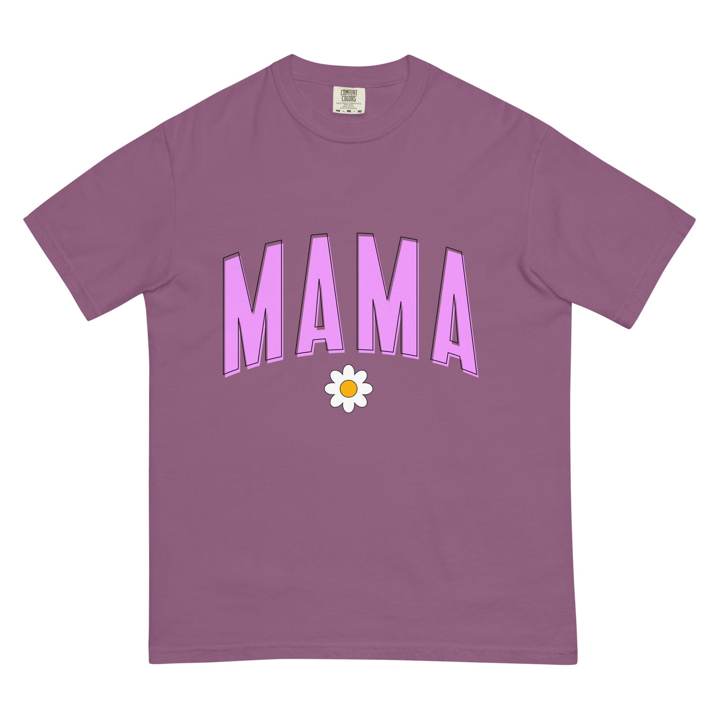 Mama Daisy Heavyweight t-shirt - Pink Letters