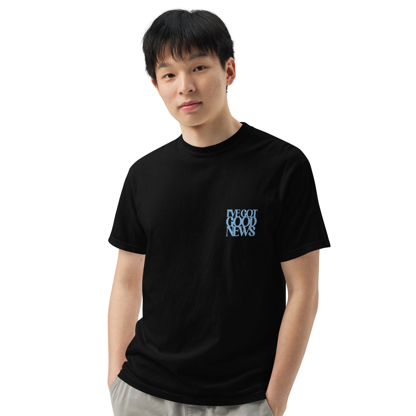 Good News JLY (Blue Letters) - Adult Heavyweight T-shirt