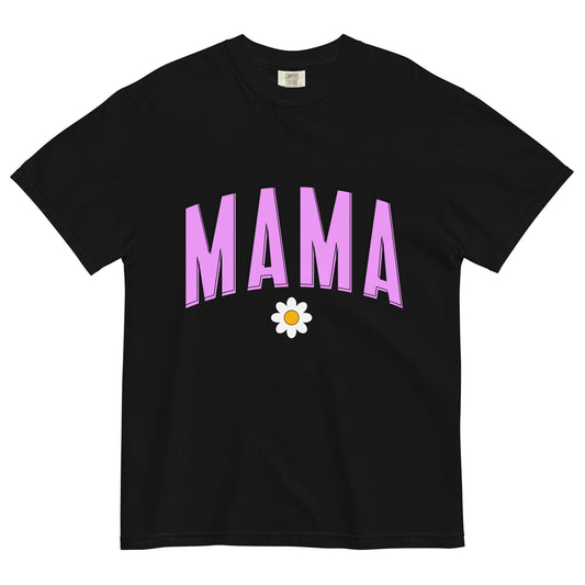 Mama Daisy Heavyweight t-shirt - Pink Letters