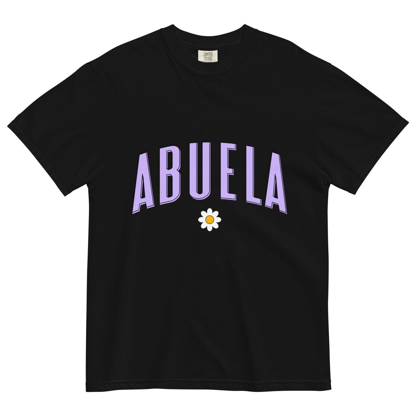 Daisy Abuela Heavyweight T-shirt - Purple Letters