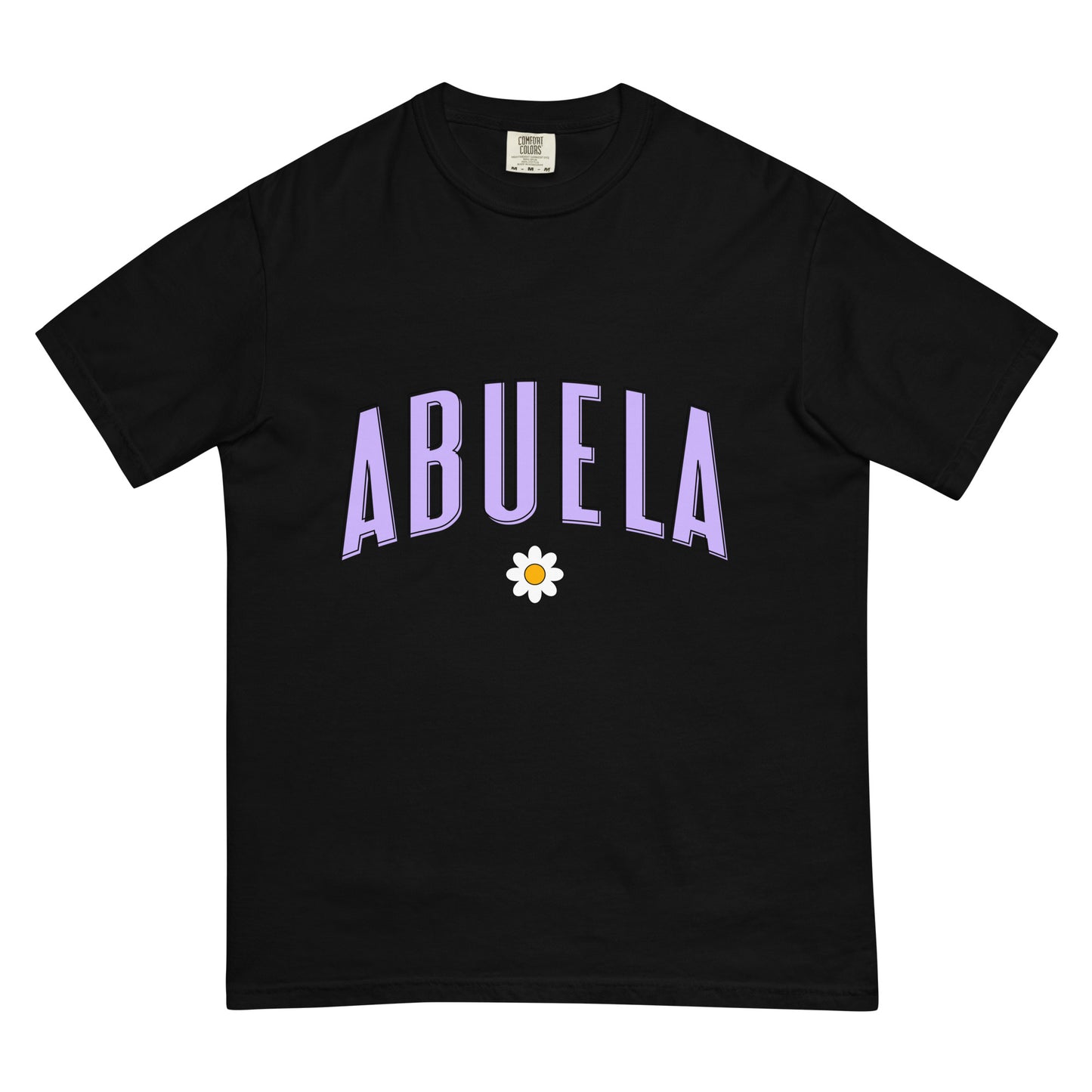 Daisy Abuela Heavyweight T-shirt - Purple Letters