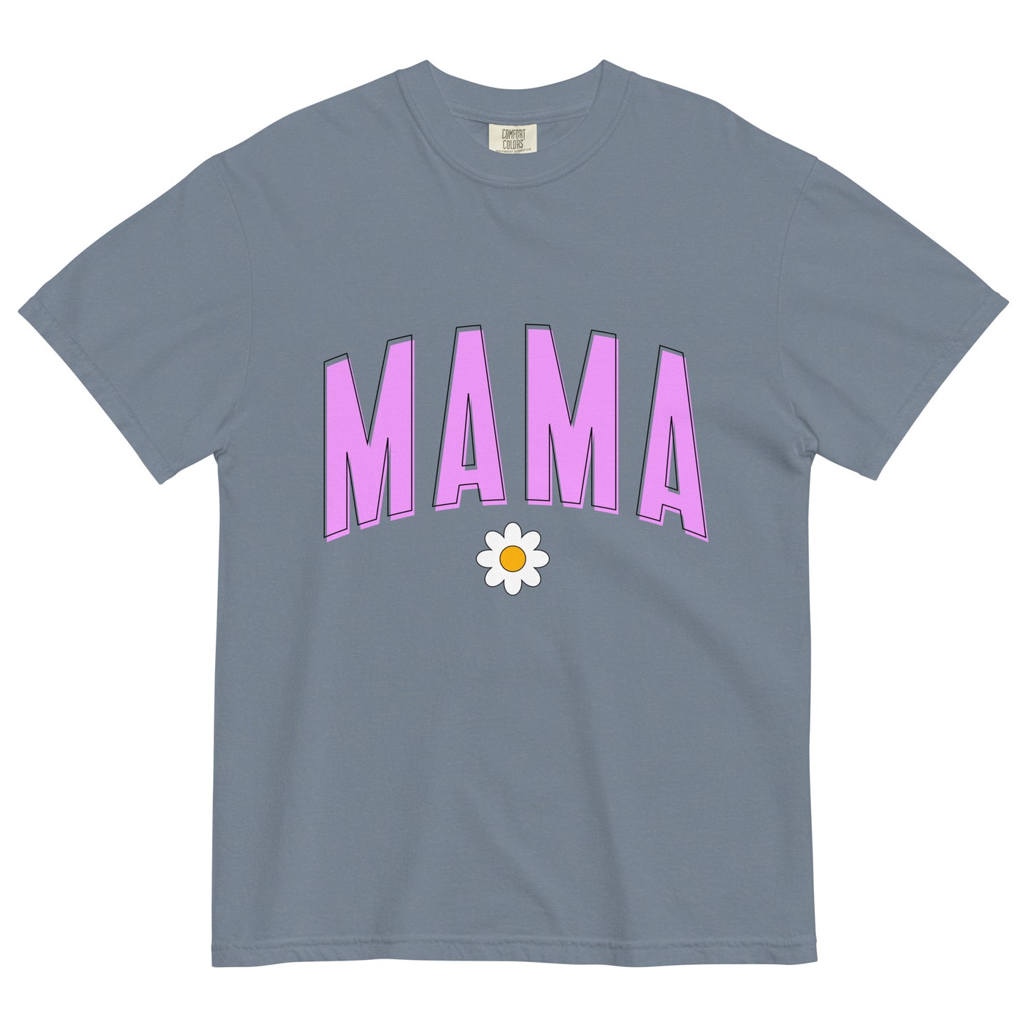 Mama Daisy Heavyweight t-shirt - Pink Letters
